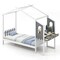 House Shaped Bed Frame with 2 Drawers, 1 Storage Box and 3 hooks for Kids